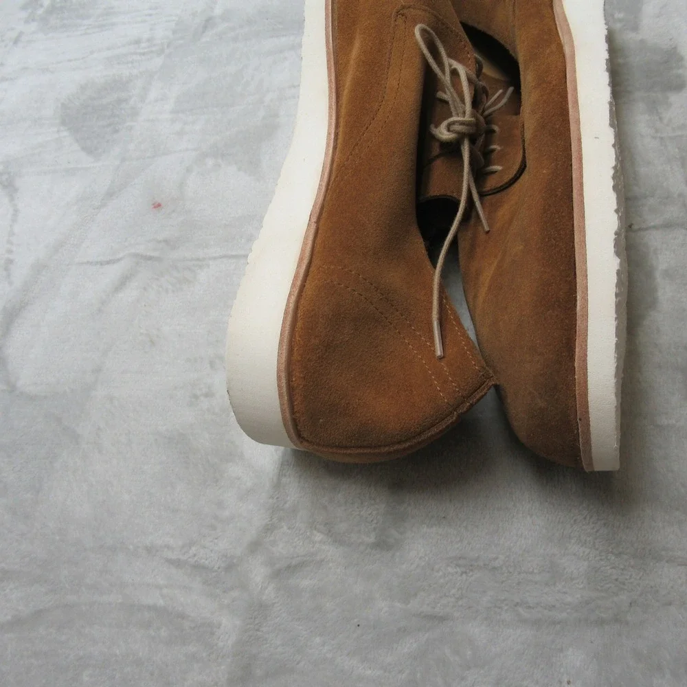Nisolo Mens Shoes 11 Brown Suede Leather Oxford Lace Up‎ Casual Light $159 NEW